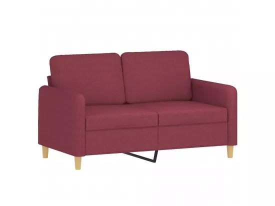 Canapé à 2 places Rouge bordeaux 120 cm Tissu