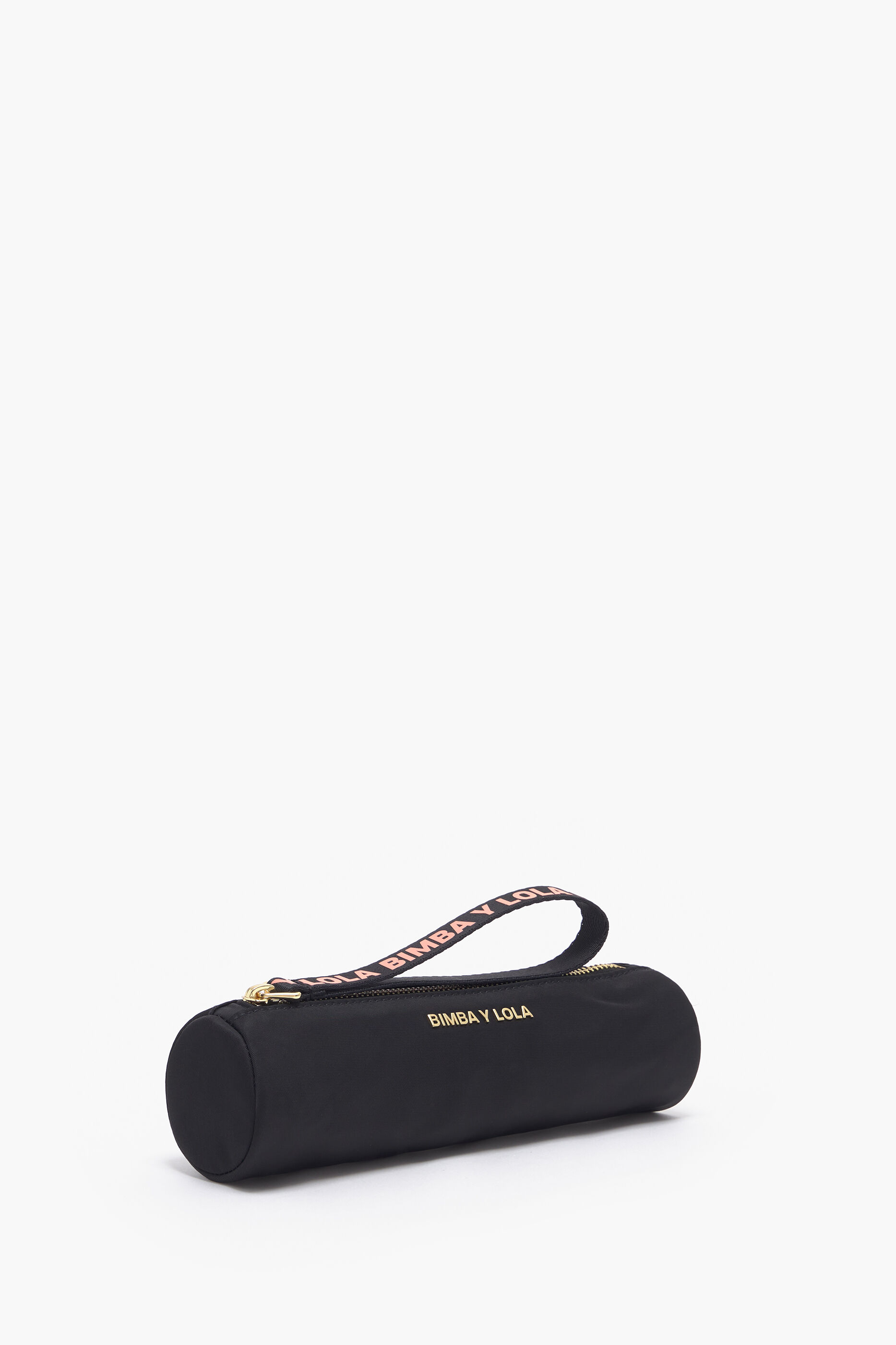 estojo cilíndrico de nylon preto