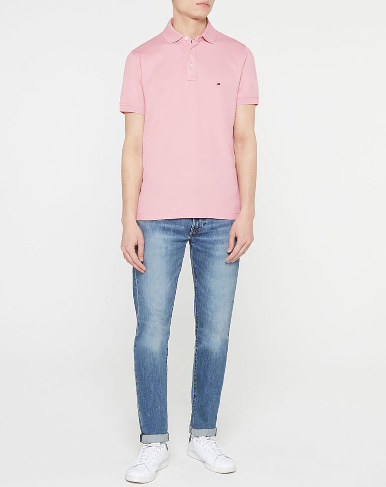 Tommy Hilfiger Polo slim fit sophisticated struct rose clair