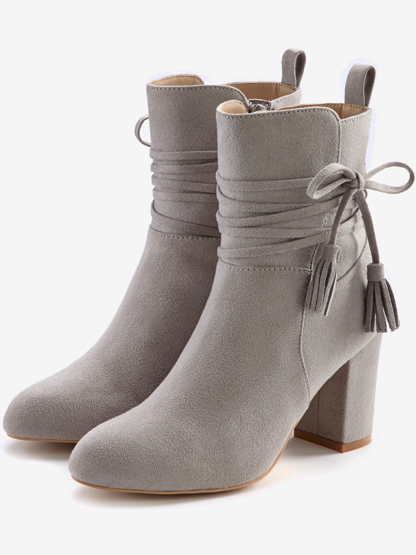 Bottines liens à nouer raffinés et laçage