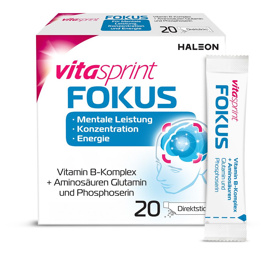 Vitasprint Fokus Direktsticks – Vitamin B5 für mentale Leistungsfähigkeit