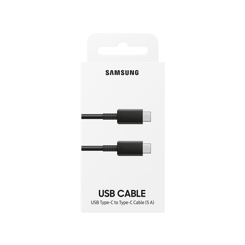 (1m) 5A Galaxy S25 USB C auf USB C Ladekabel Datenkabel Power Delivery (EP-DN975BBEGWW) - Schwarz