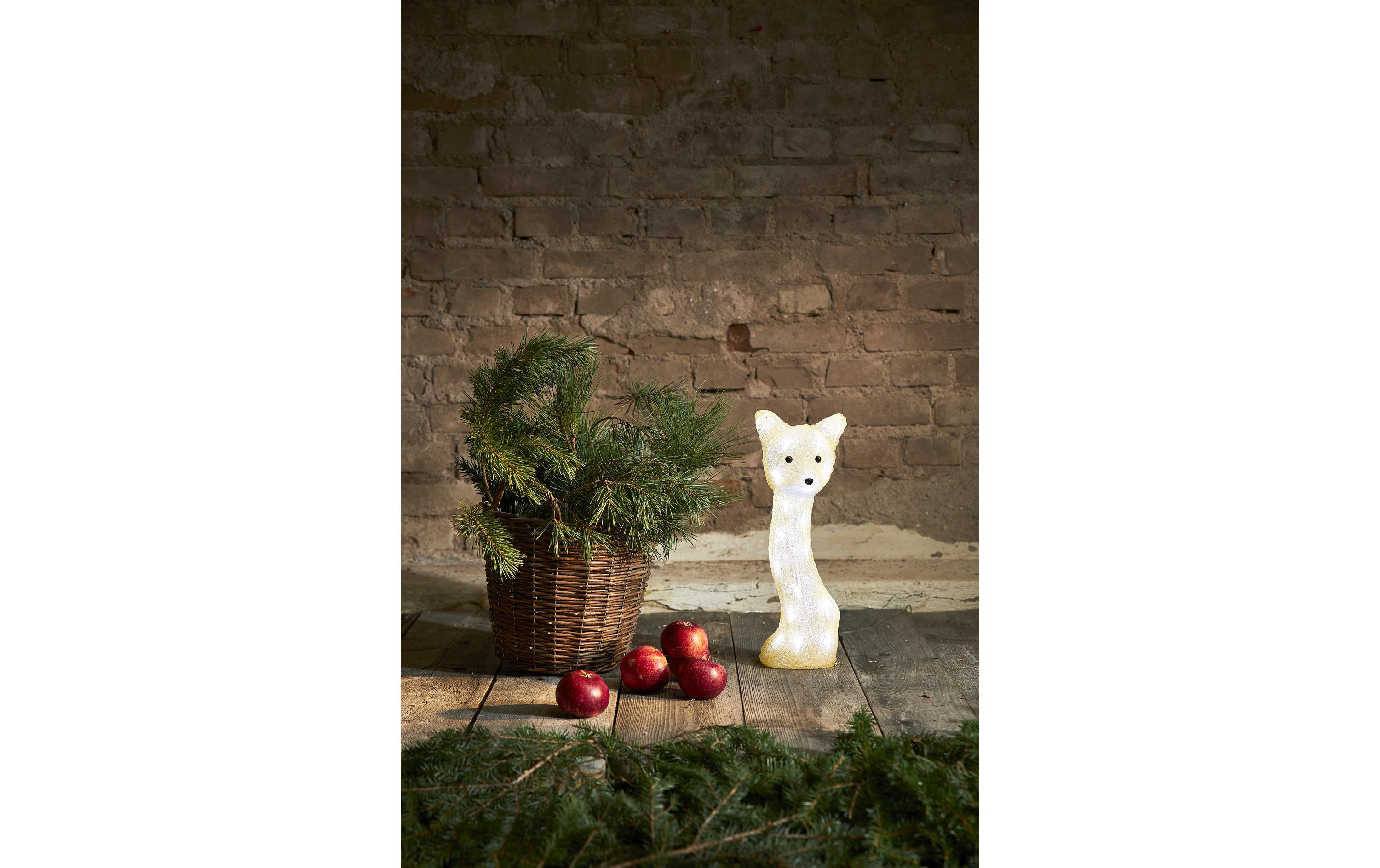 LED-Figur Crystalo Fuchs, 41.5 cm, BeigeLeuchtender Fuchs mit 30 LEDs