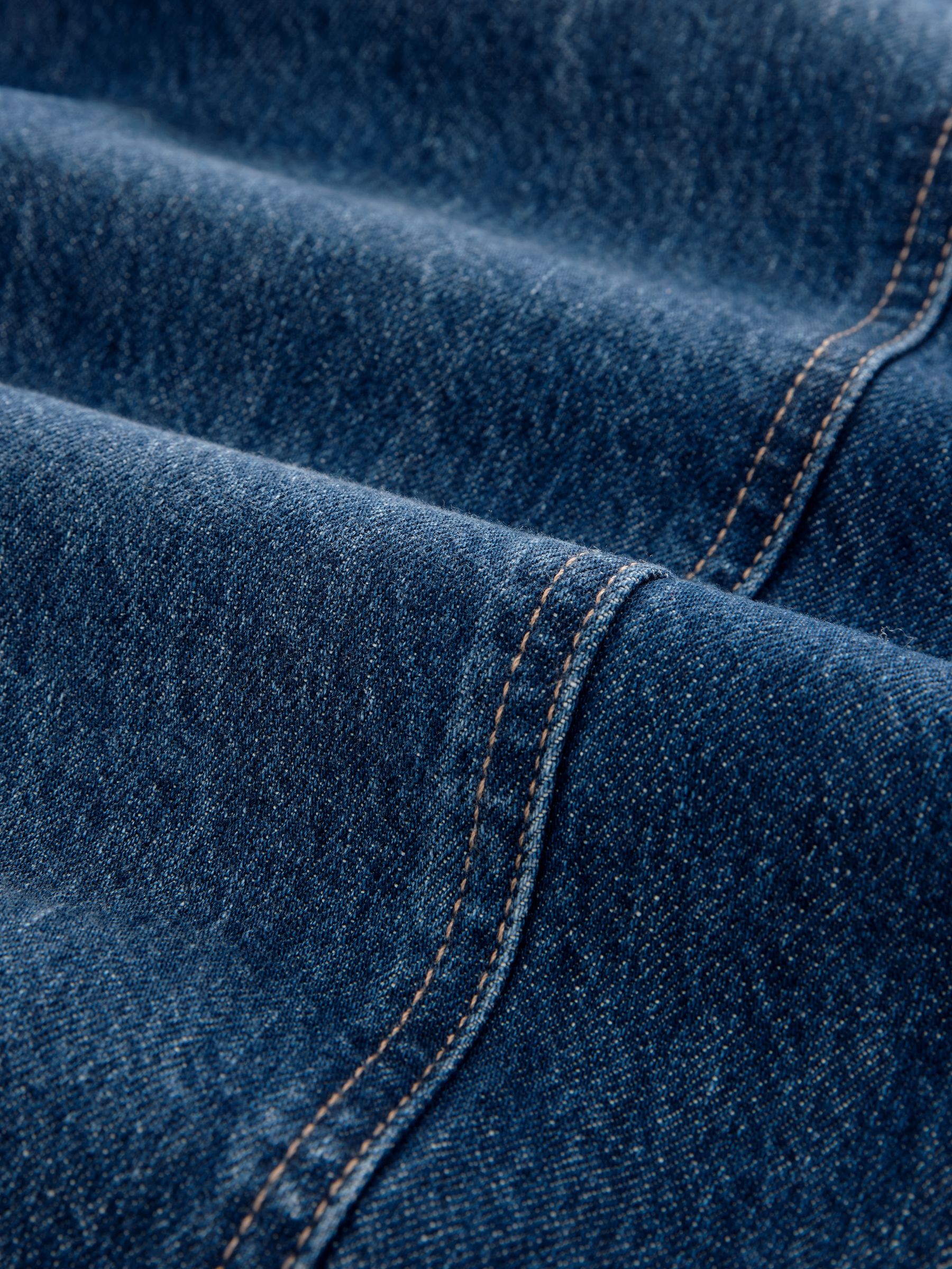 Donkerblauw - Zwangerschapsjeans met wijde pijpen van 100% katoen