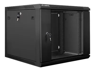 Lanberg - Rack kabinet - vægmonterbar - sort, RAL 9004 - 9U - 19