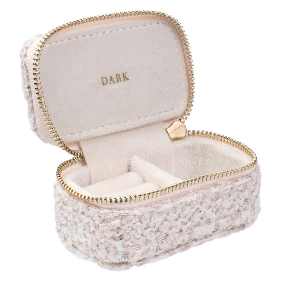 DARK Tweed Jewellery Box Micro Pale Rose