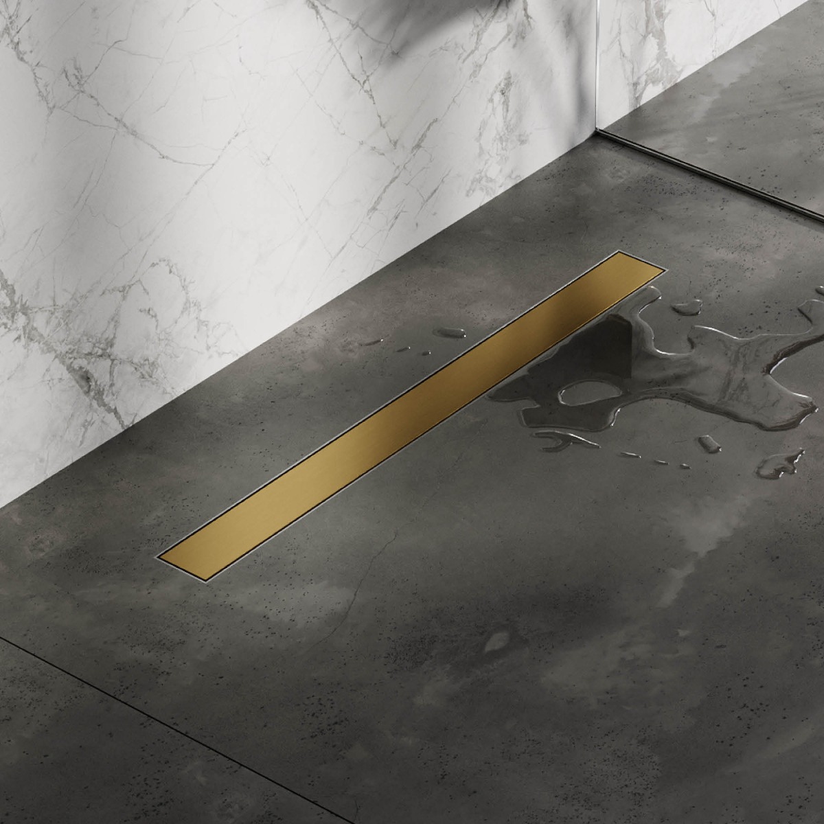 Brauer los multifunctioneel tegelinlegrooster 70cm geborsteld goud PVD