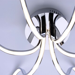 LED-Deckenleuchte Valerie 67x21 cm chromfarbig