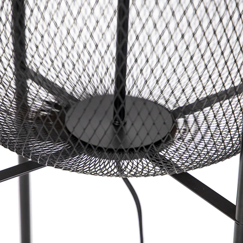 Qazqa vloerlampen bliss_mesh zwart e27