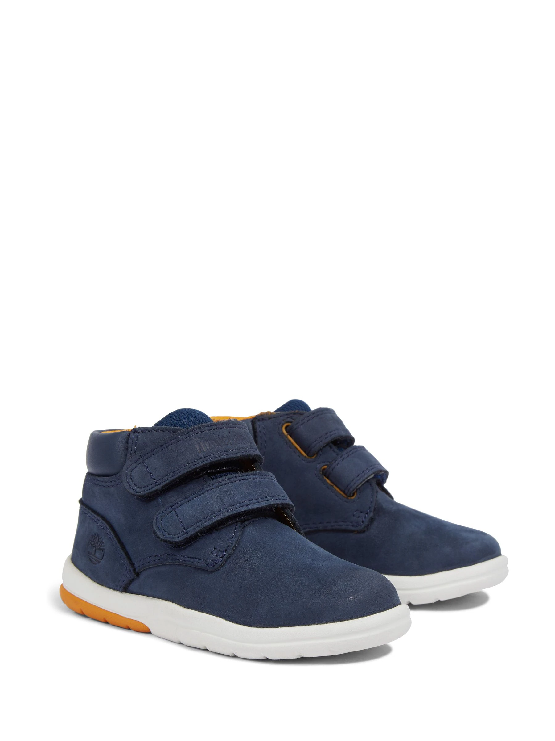 Marineblauw - ® Timberland - Nubuck trainingsschoenen met haak en lus voor peuters