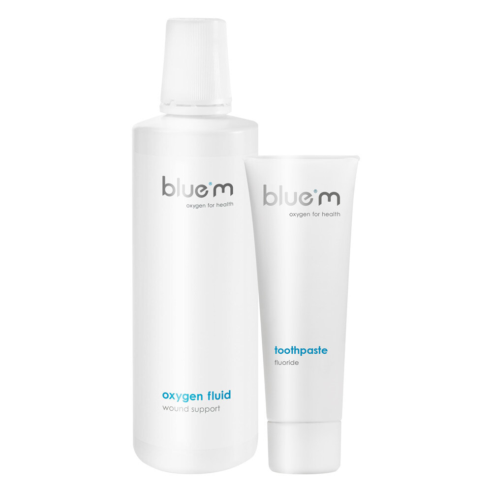 Bluem Oxygen Fluid en Fluoride Tandpasta Pakket