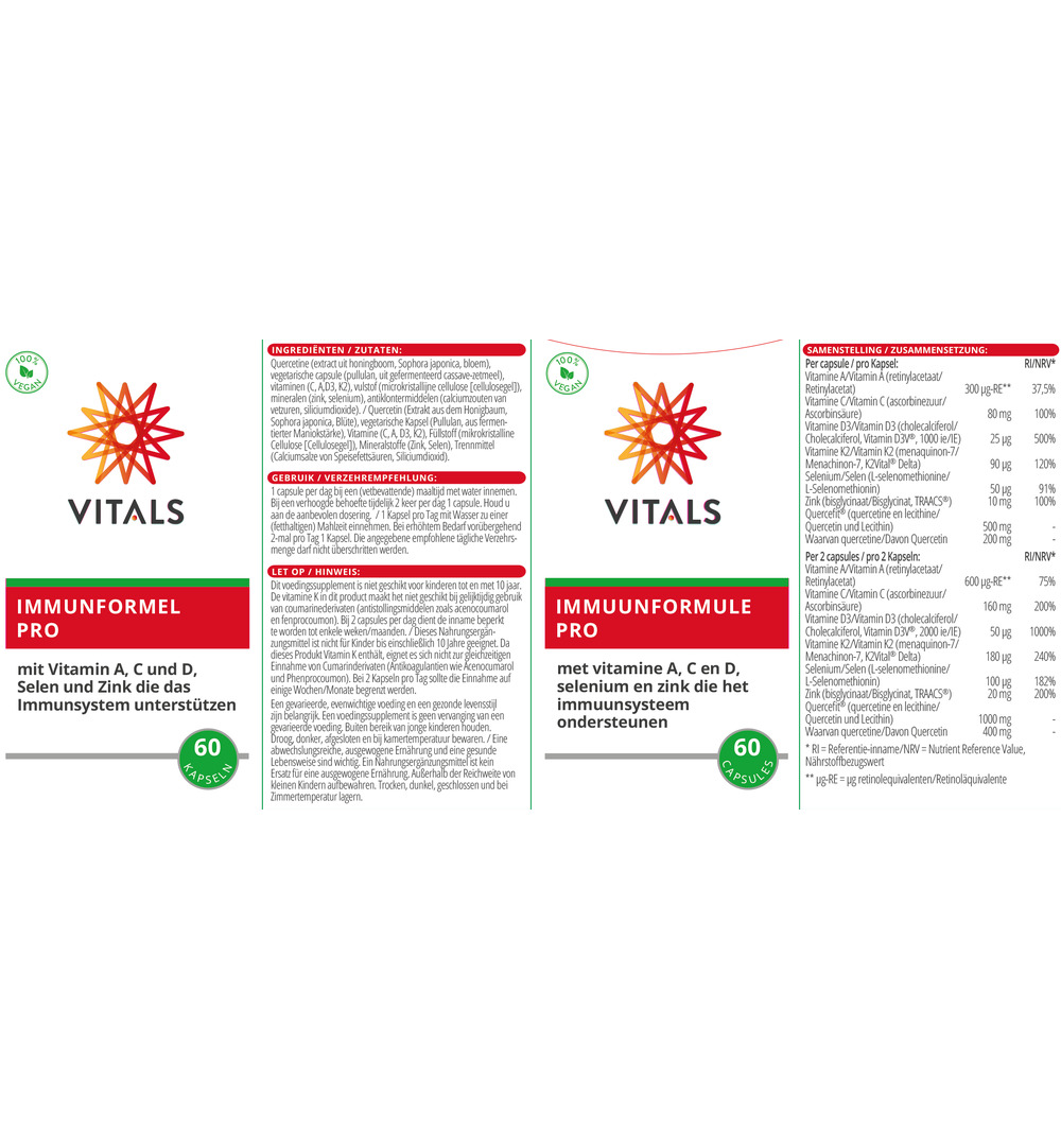 Vitals Immuunformule pro (60 capsules)
