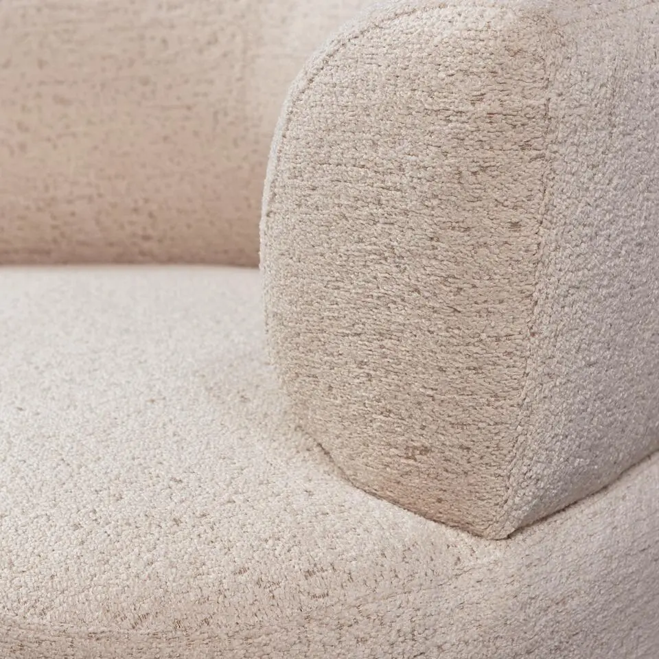 WOOOD Boris Fauteuil - Polyester - Warm Zand - 70x103x80