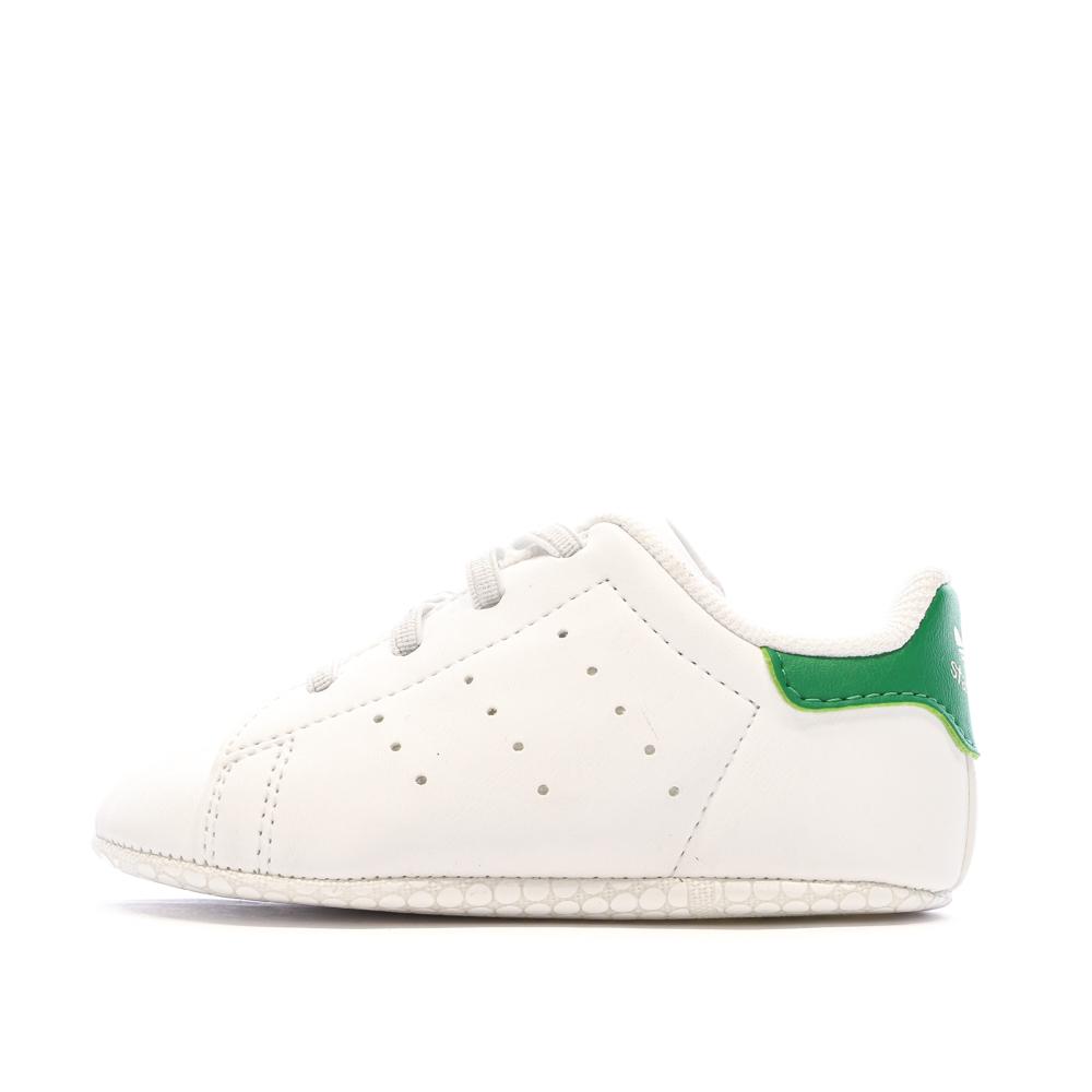 Adidas Baskets Blanc/Vert Bébé Adidas Stan Smith Crib