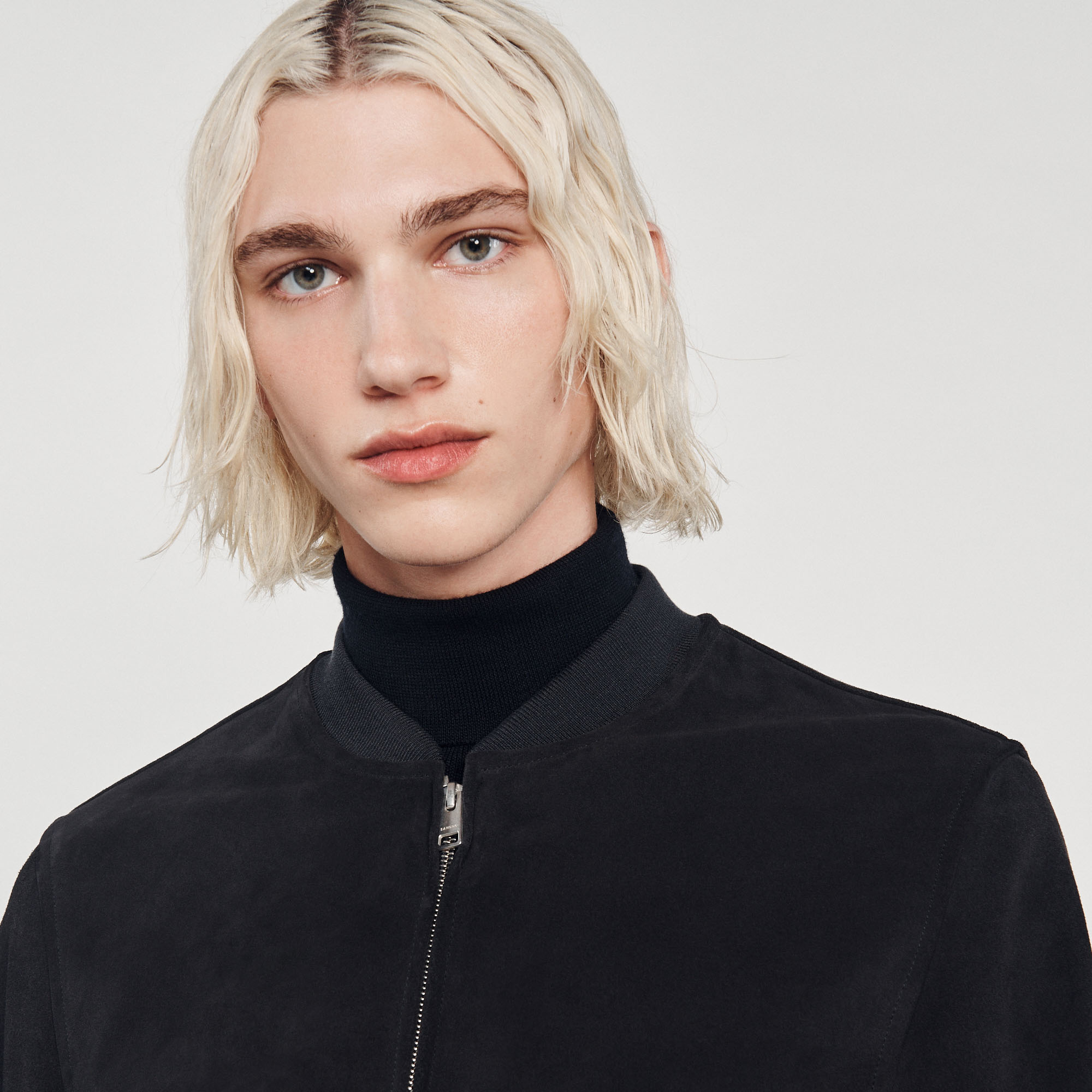 Blouson en cuir suede