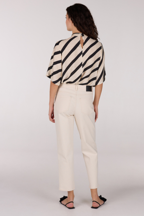 Juffrouw Jansen ecru dames blouse