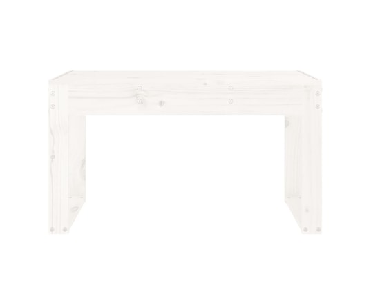 VIDAXL - Banc de jardin blanc 80x38x45 cm bois massif de pin