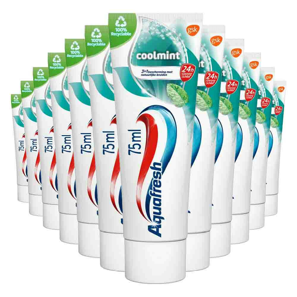 12x Aquafresh Tandpasta Coolmint75 ml