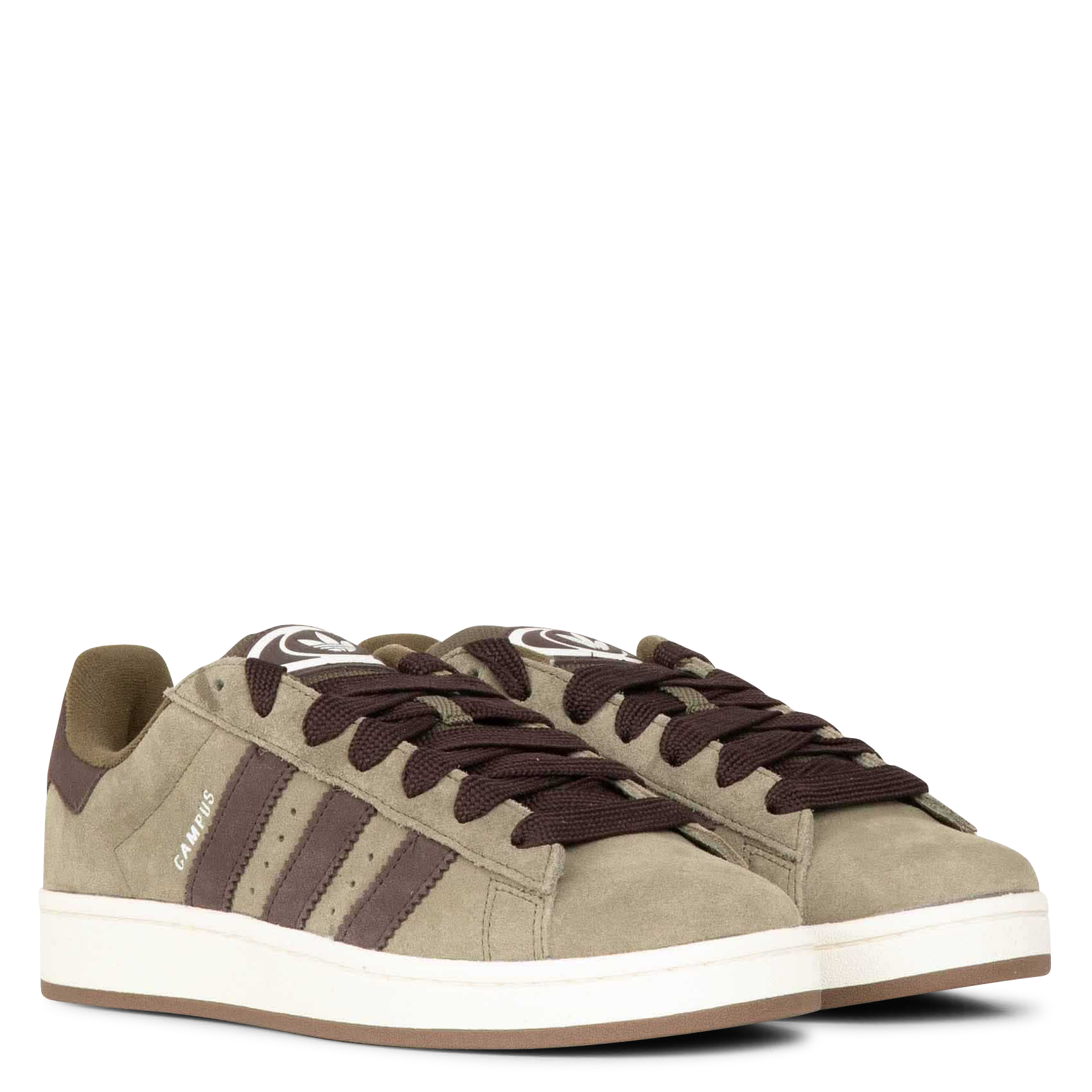 CAMPUS 00s - Baskets basses en cuir velours | Kaki
