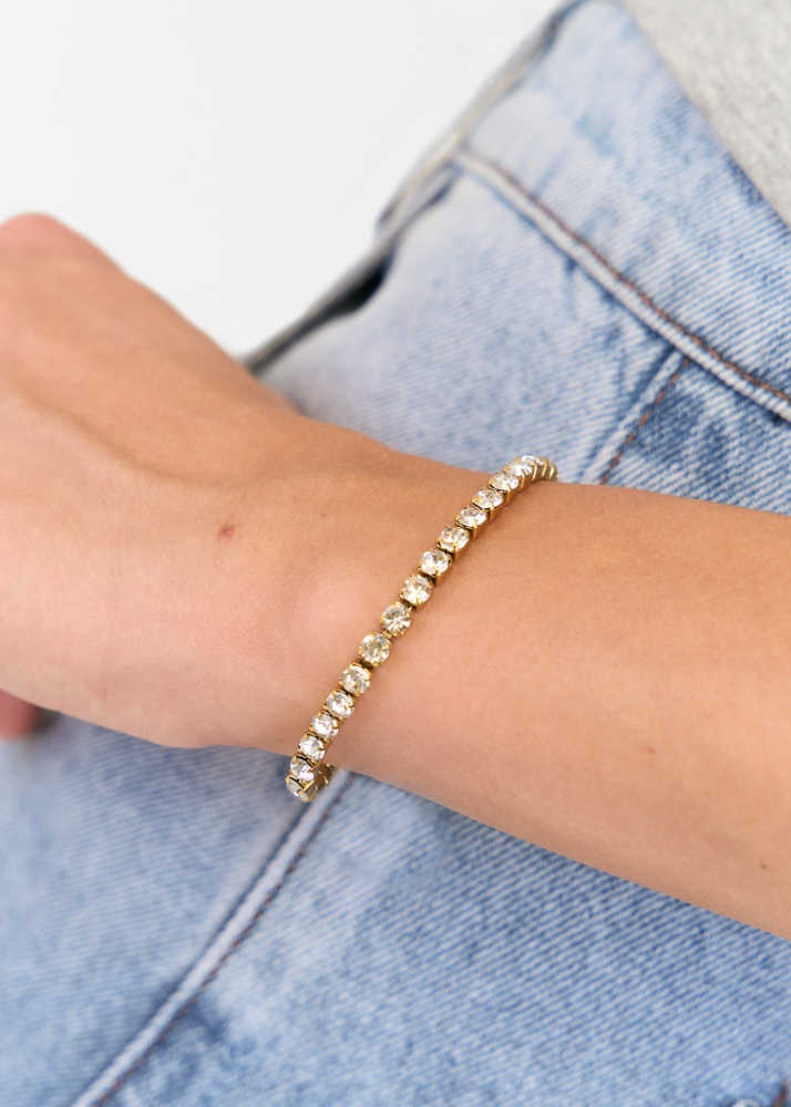 Tyla tennis armband goud