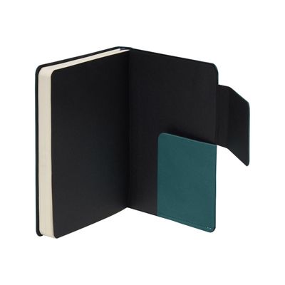Legami My Notebook - Carnet de notes à élastique - 9,5 x 13,5 cm - ligné - bleu pétrole
