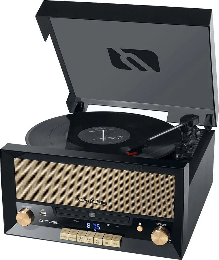 Muse MT-110 B Noir Chaînes vinyle