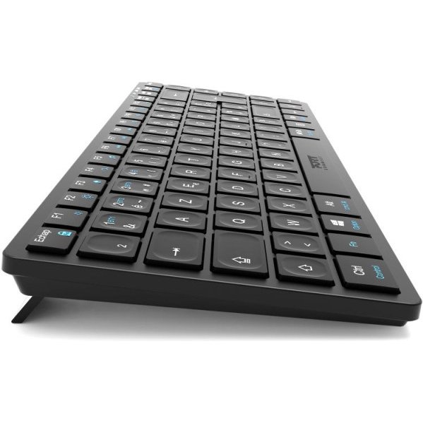 Port Designs 911001FR clavier maison/bureau RF sans fil + Bluetooth AZERTY Français Noir