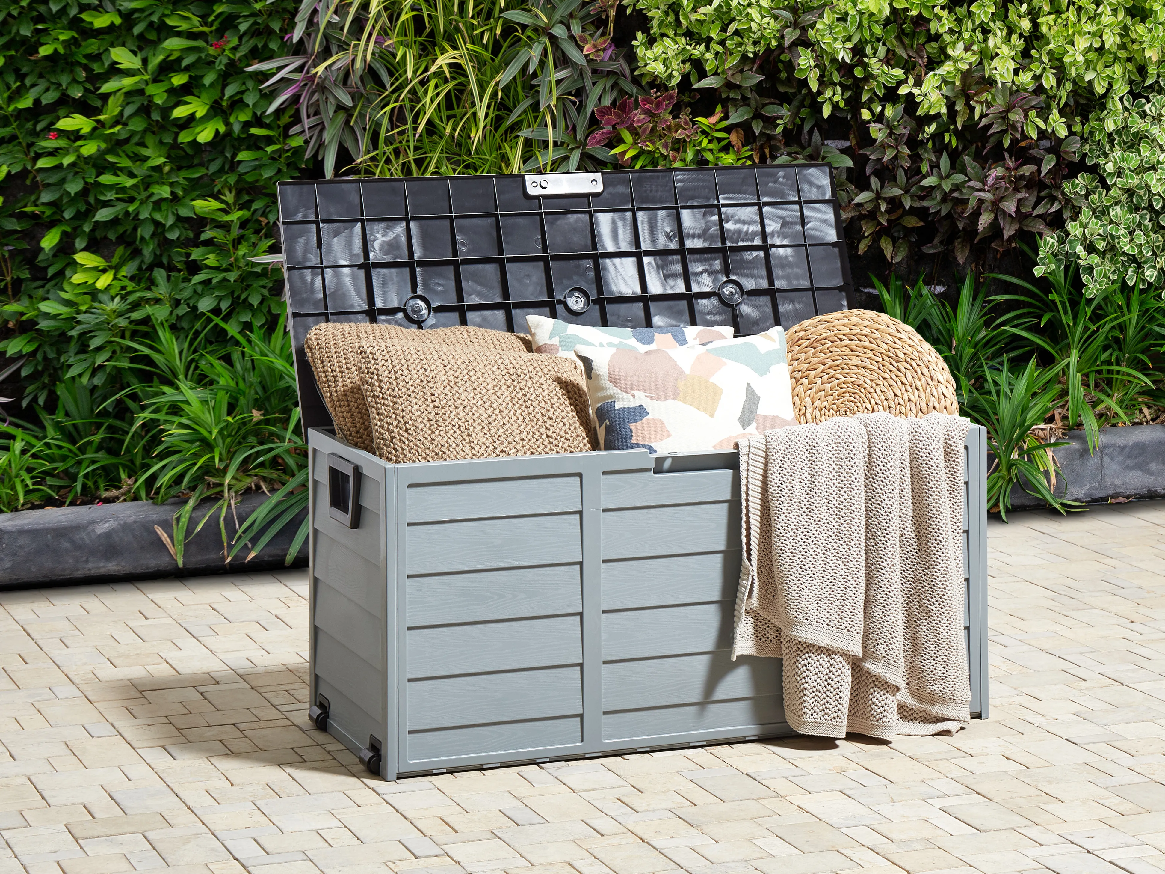 Kussenbox LOCARNO 112 cm 50 cm Zwart