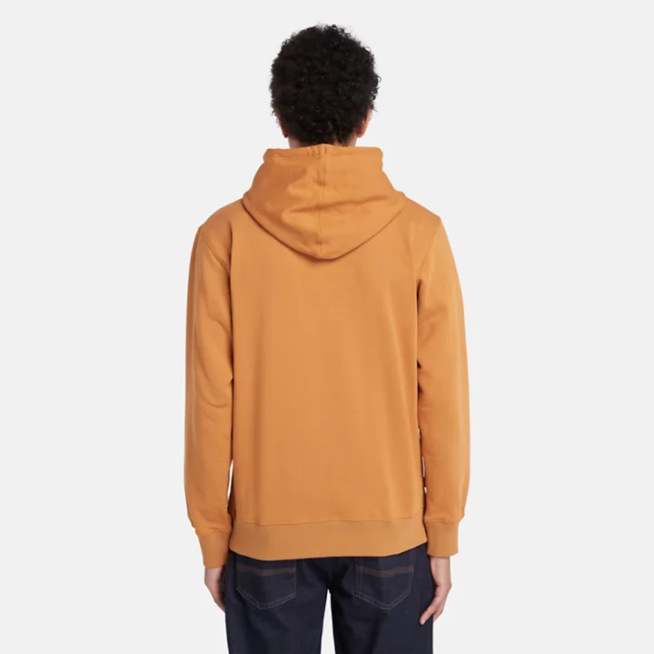 Moletom com capuz comemorativo do 50º aniversário, masculino, na cor laranja.