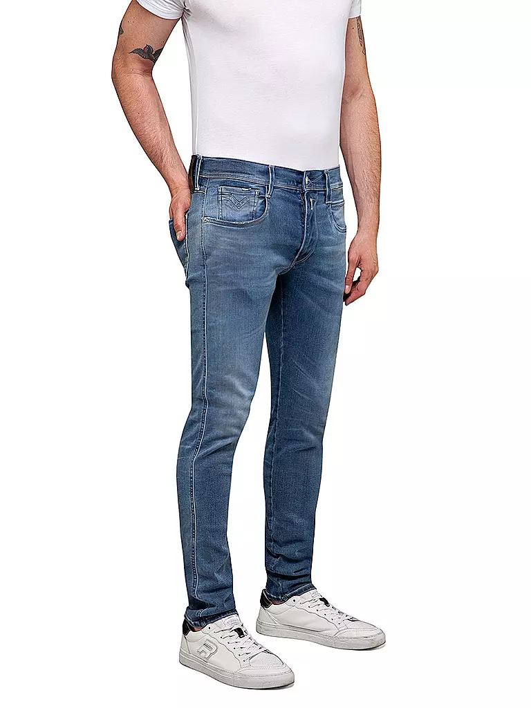 REPLAY Jeans Slim Fit Anbass Hyperflex Bio hellblau