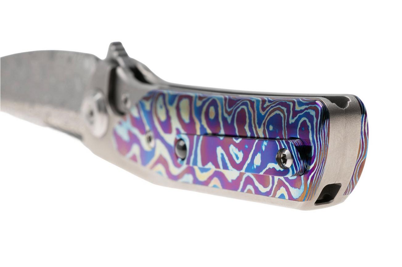 Liong Mah Warrior 3, Damasteel, Titanium MokuTi Inlay, zakmes