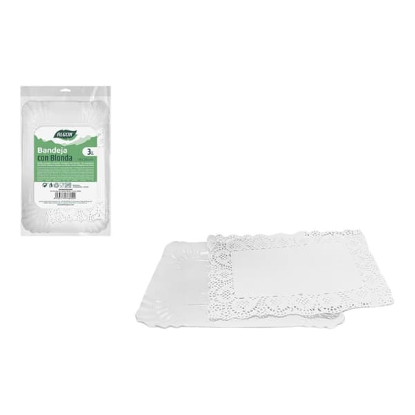 Snacksbrett Algon Rektangulær 18 x 26 cm 3 Deler (24 enheter)