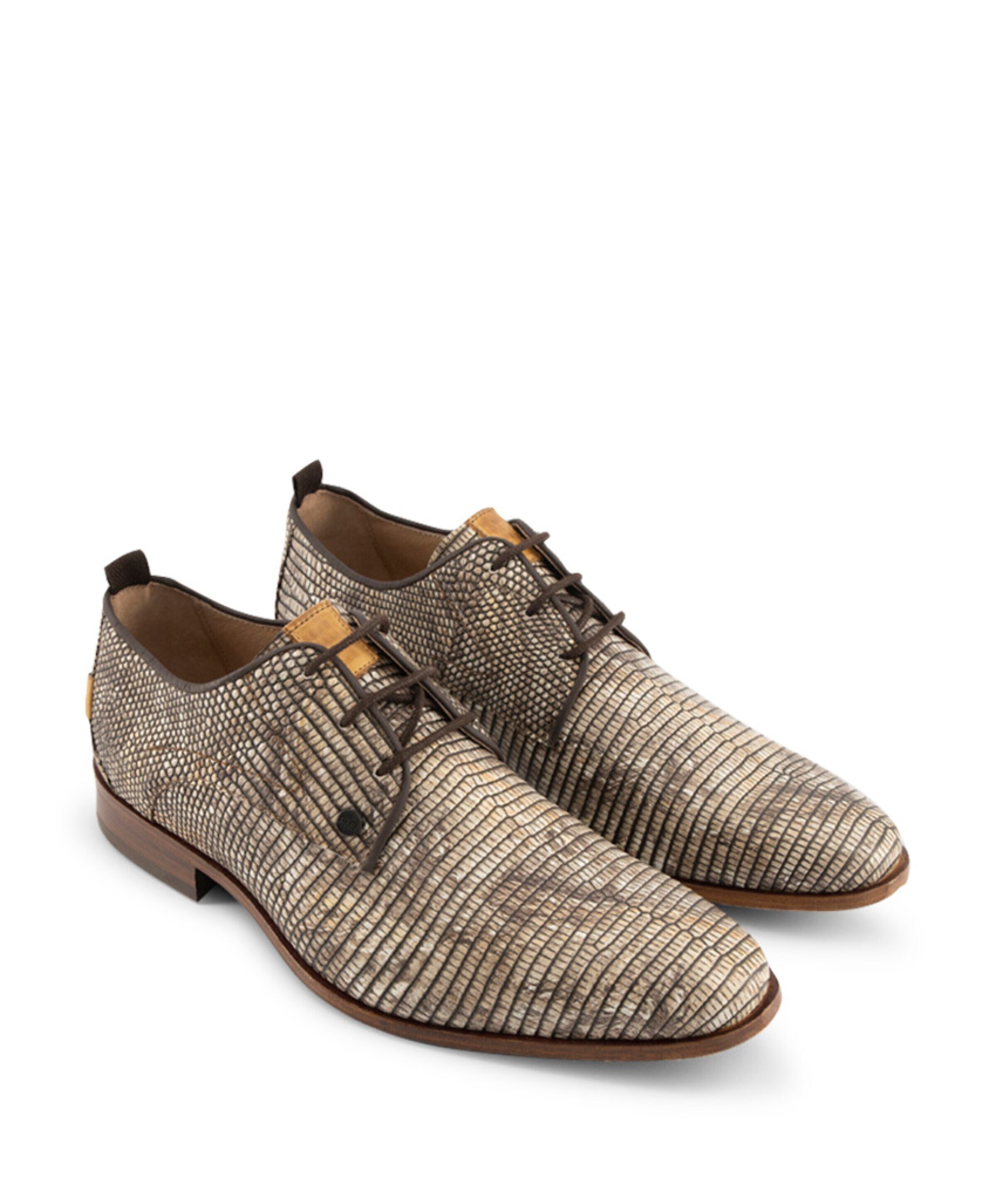 Rehab Greg Marble heren veterschoenen beige