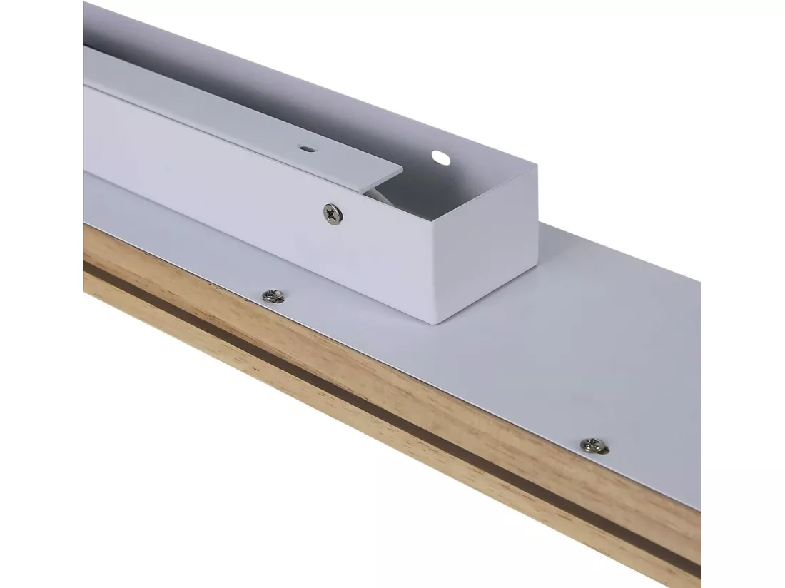 NETTLIFE Lampe murale LED Applique murale en bois - 16W Lampe de couloir intérieur 100CM Blanc chaud Lampe d'escalier Moderne Lampe