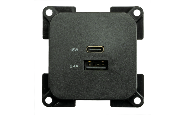 Haba Ladegerät Einbau Steckdose C-Line dual USB-A und USB-C 10-24 Volt