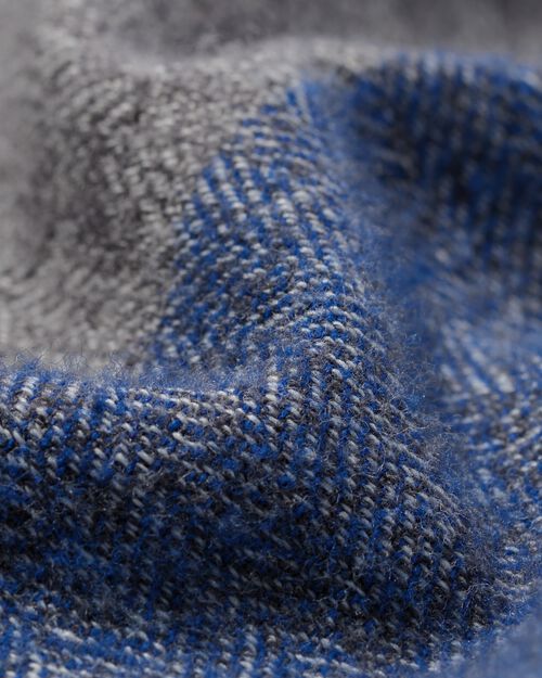 herenoverhemd ruiten  bleu