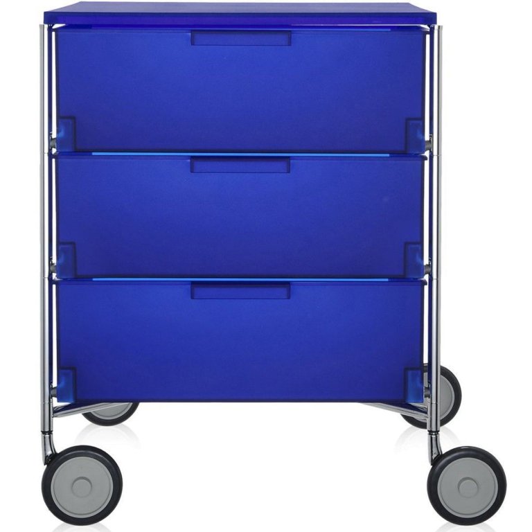 Kartell Mobil 3 trolley kobaltblauw