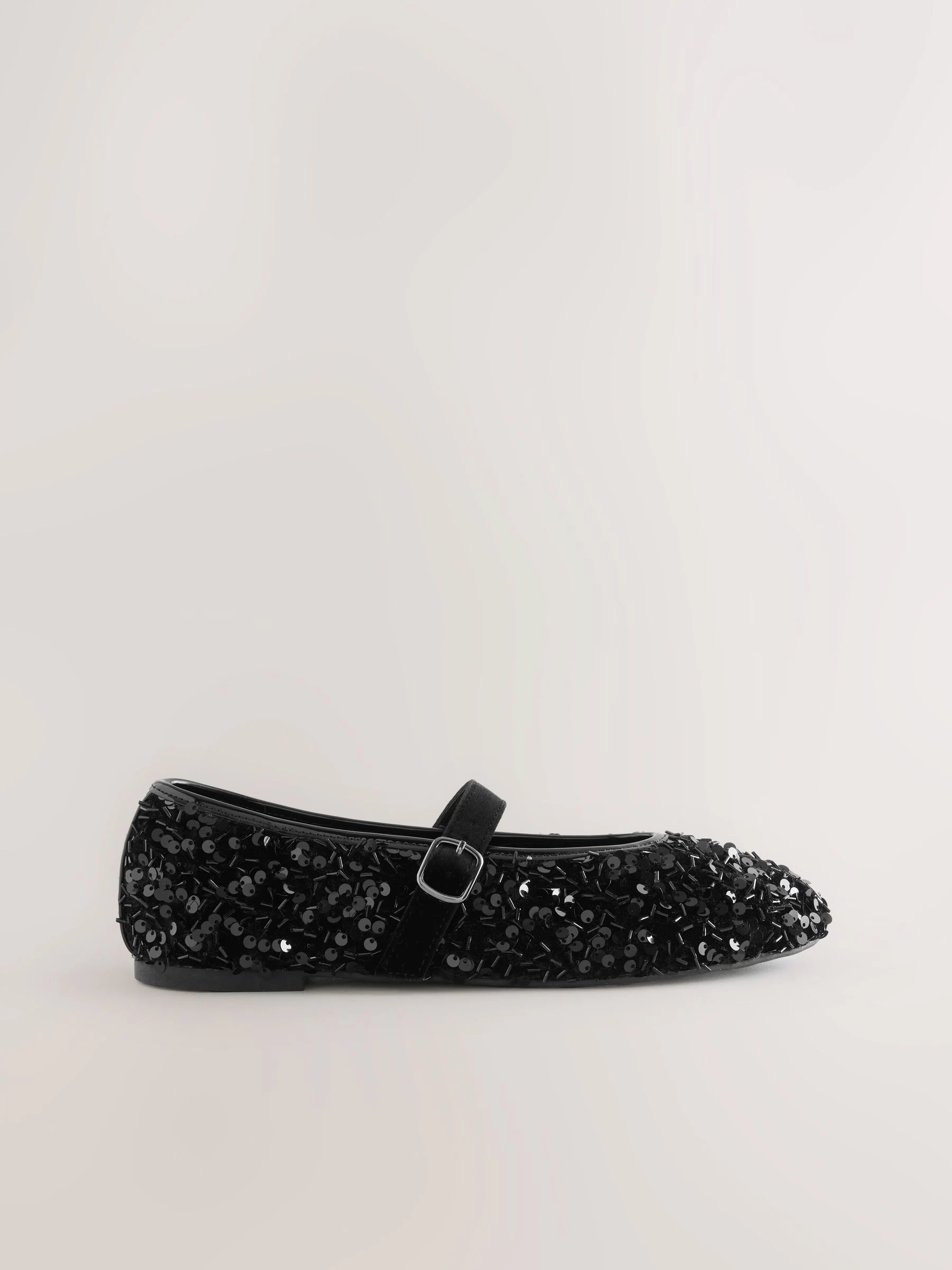Zwart - Forever Comfort® Embellished Sequin Mary Jane Shoes