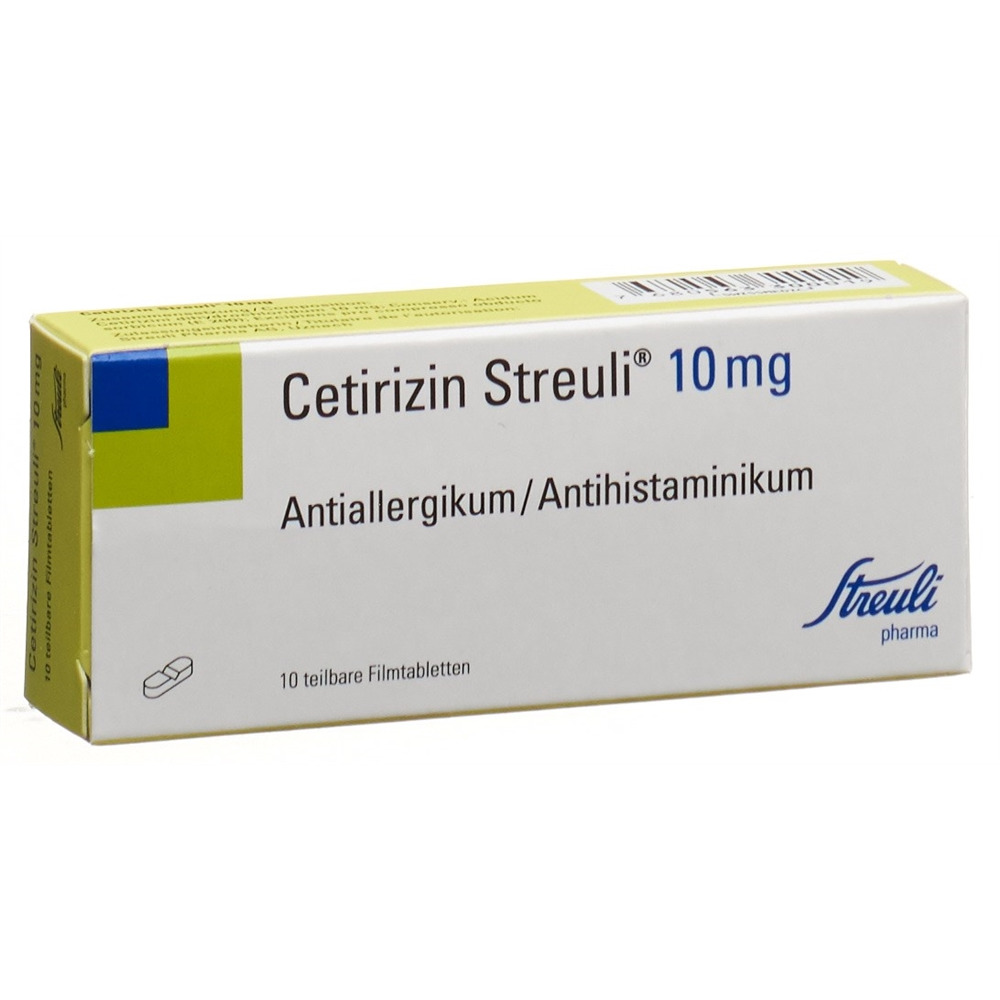 CETIRIZINE Streuli Filmtabl 10 mg Blist 10 Stk