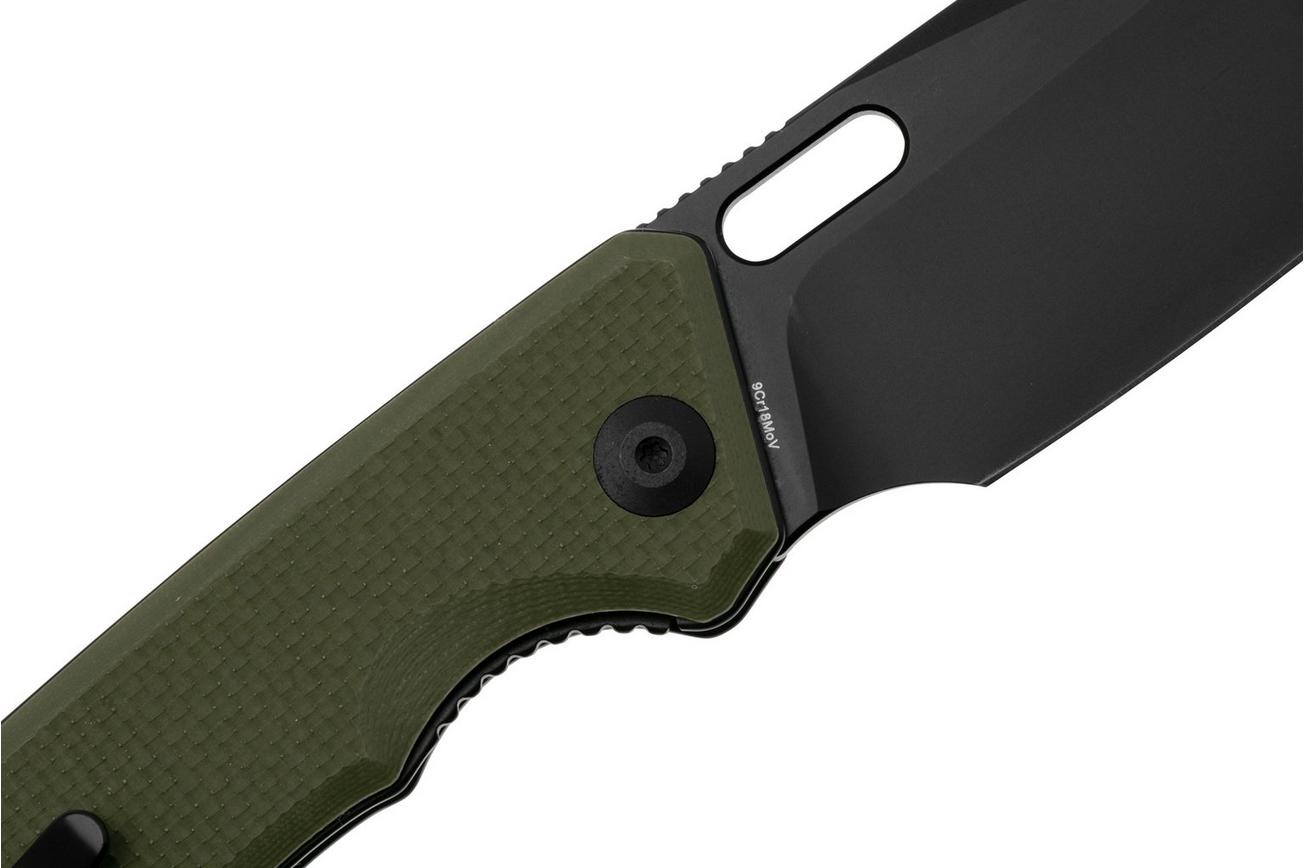 Sencut GlideStrike S23018-3 OD Green G10, zakmes