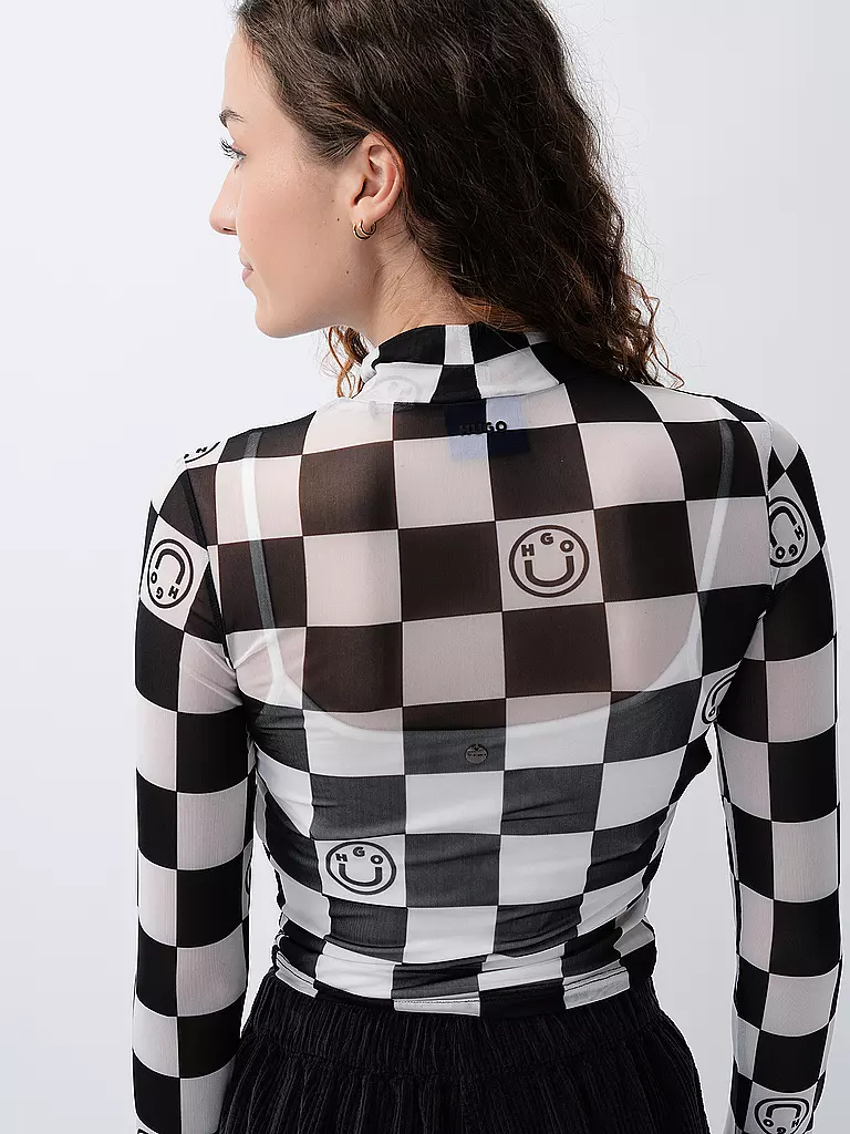 HUGO Langarmshirt weiss