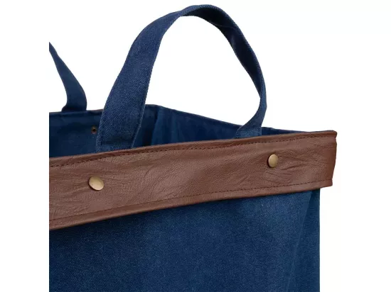 Panier à linge en métal et tissu 41x32x58