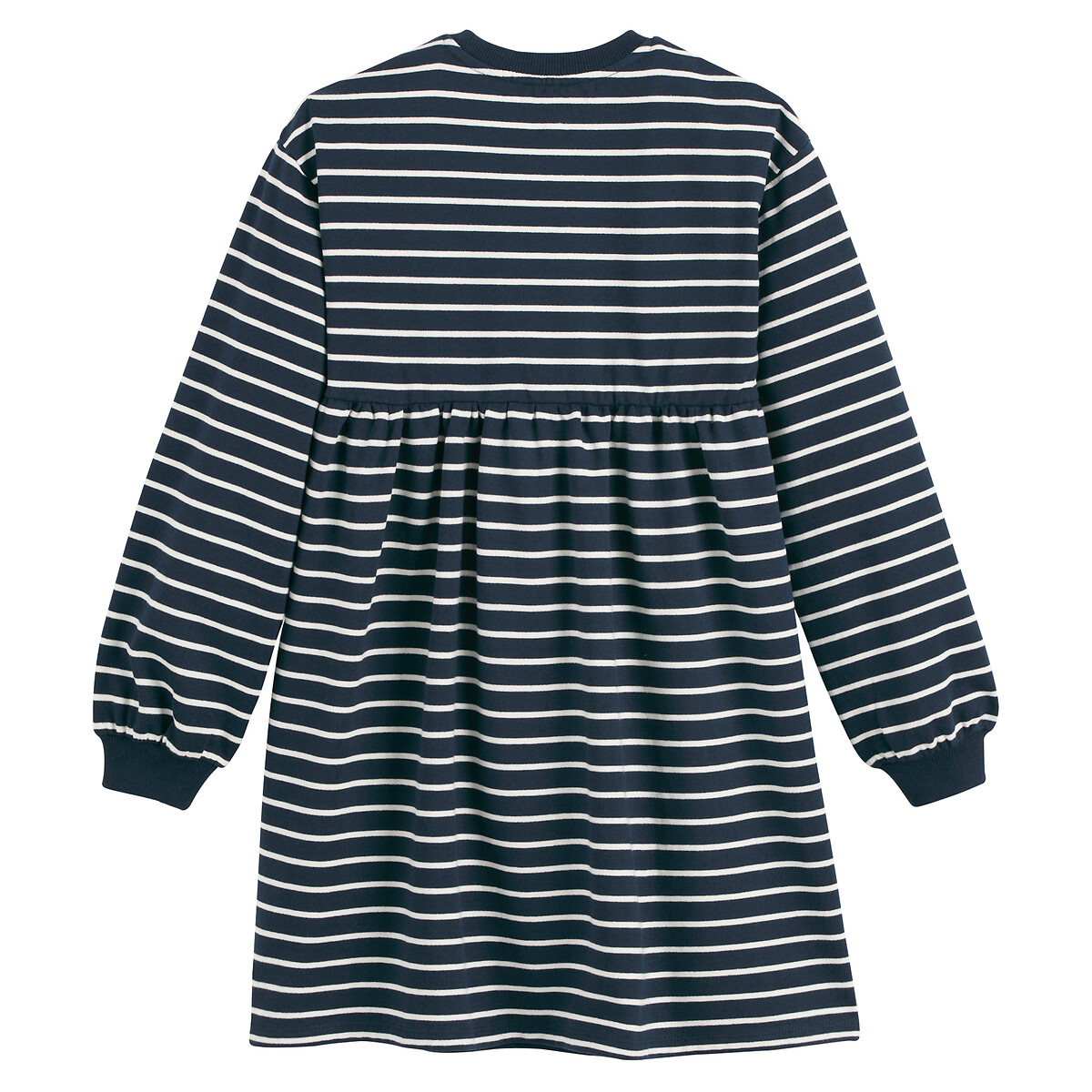 COLEÇÃO LA REDOUTE<br>Vestido listrado de mangas compridas em fleece