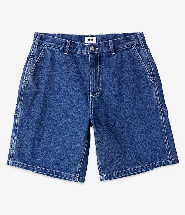 Obey Bigwig Denim Capenter Shorts (stone wash indigo)