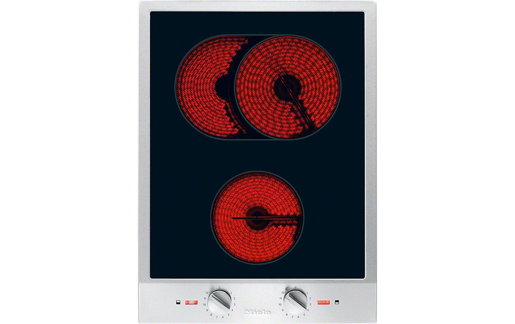 Glaskeramik-Kochfeld CombiSet CS 1122E Edelstahl<br>Glaskeramik-Kochfeld mit 2 Herdplatten