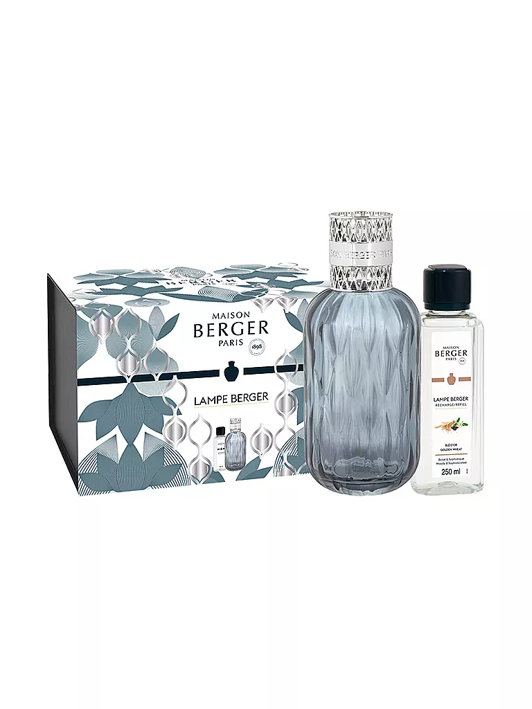 MAISON BERGER PARIS Lampe Berger Set FLACON QUINTESSENCE BLEUE +250ml Ble D'Or  hellblau
