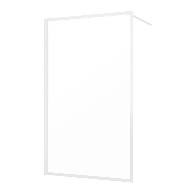 Sealskin Contour inloopdouche type A3 138x200 cm, 6 mm helder veiligheidsglas met antikalklaag mat wit