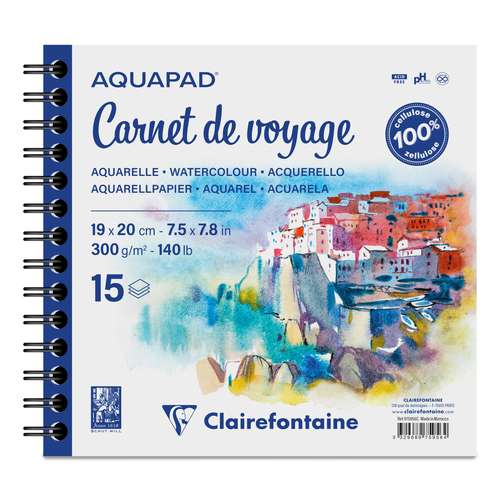 Clairefontaine AQUAPAD® Carnet de Voyage, spiralgebundenes Skizzenbuch