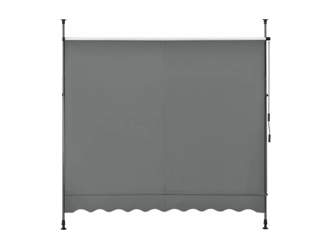Store banne téléscopique acier grise 300 x 120 x 200 cm 03_0008333