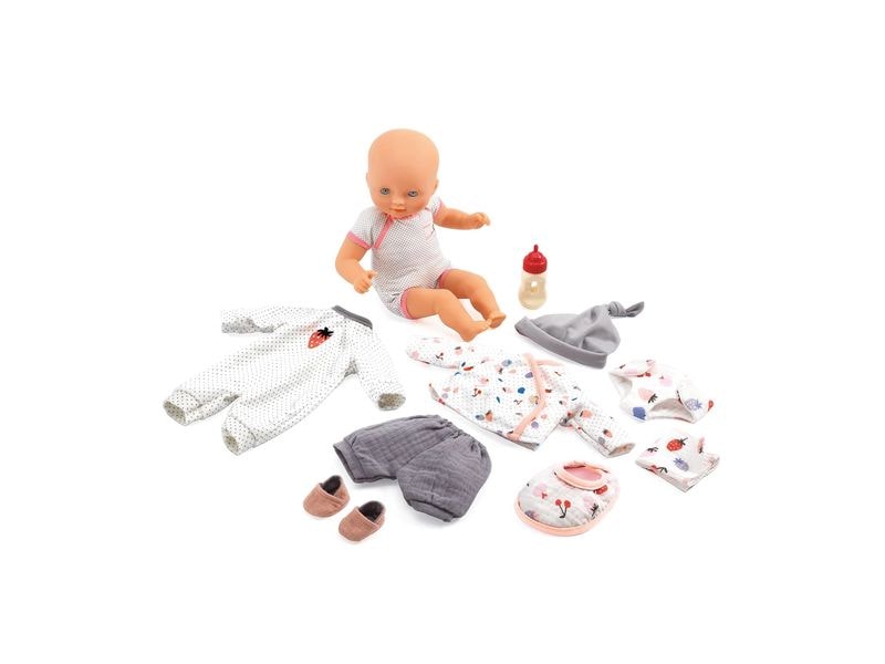 DJECO Pomea Spielkoffer mit Puppe & Zubehör Vanille Der Koffer von Vanille